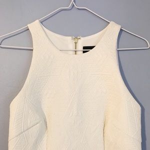 White Polyurethane/Spandex Dress